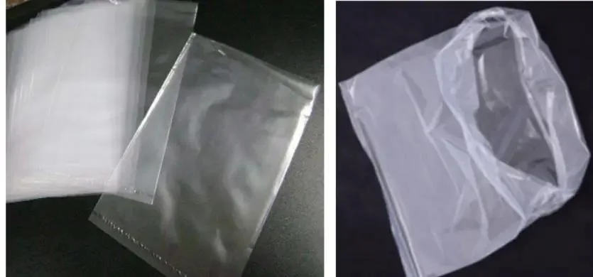 a close-up of plastic bags