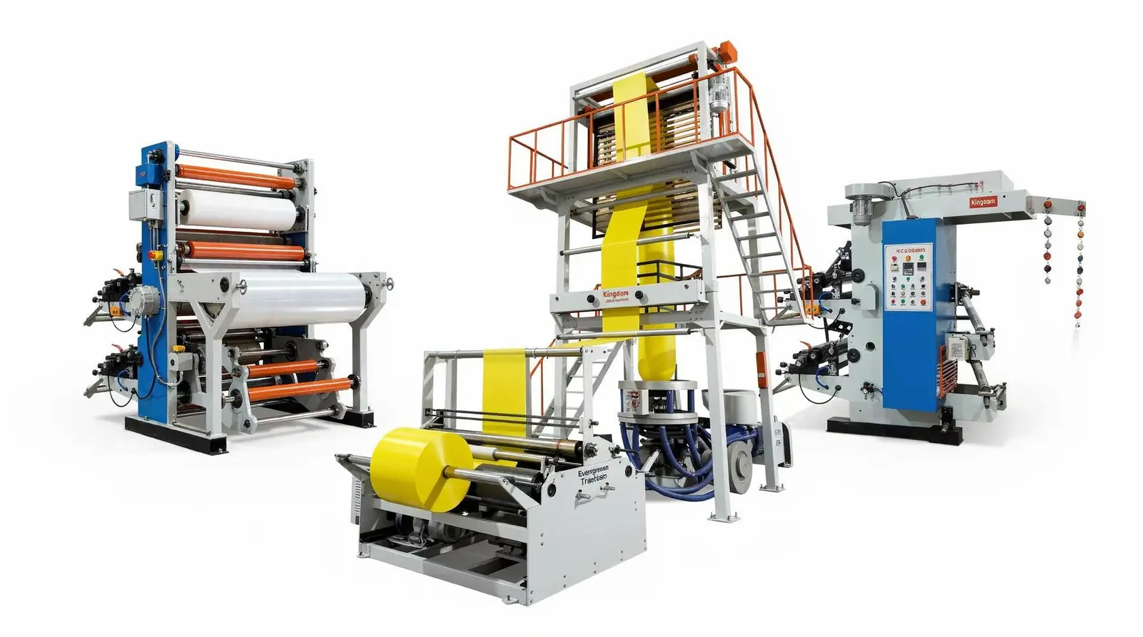 Kingdom's product portfolio spans blown film extruders, bag making machines, flexographic printing machines, gravure printing