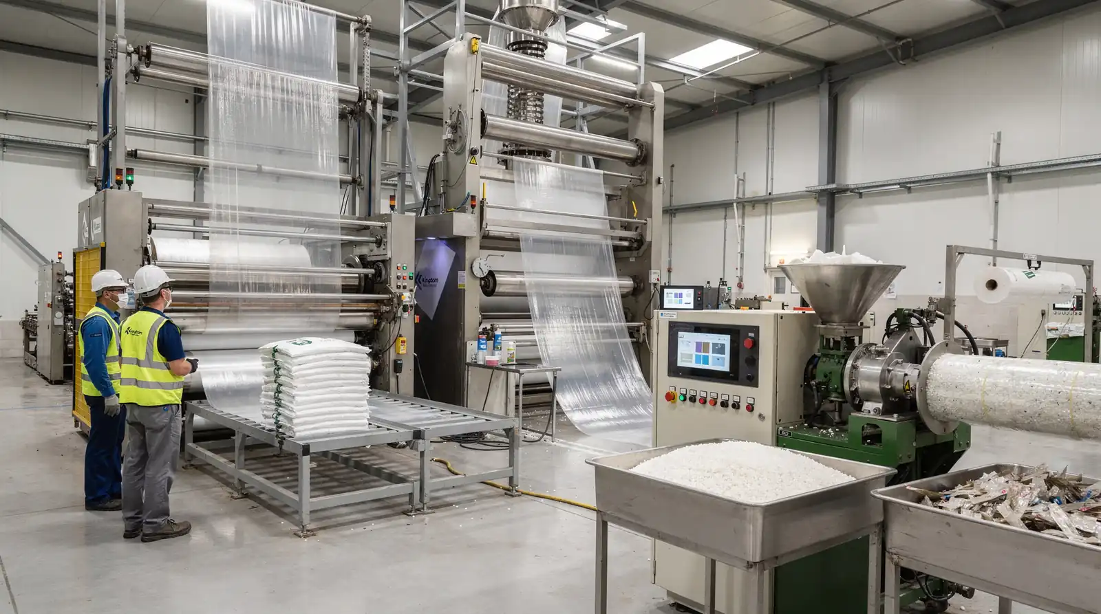 Kingdom Machine positions itself as an experienced market leader in recycling, including film-packaging recycling relevant