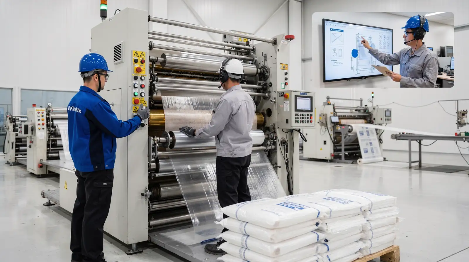 Stack-type flexo presses are marketed as dedicated solutions for industrial sack and packaging production, indicating